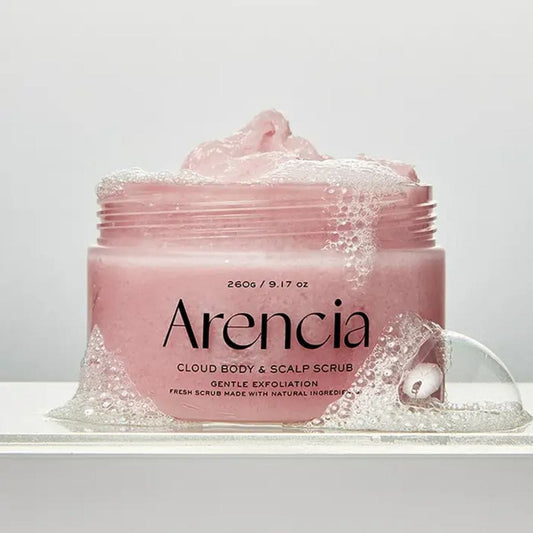 Arencia Arencia Fresh Cloud Peeling do ciała i skóry głowy, lawenda i gruszka - 260 g