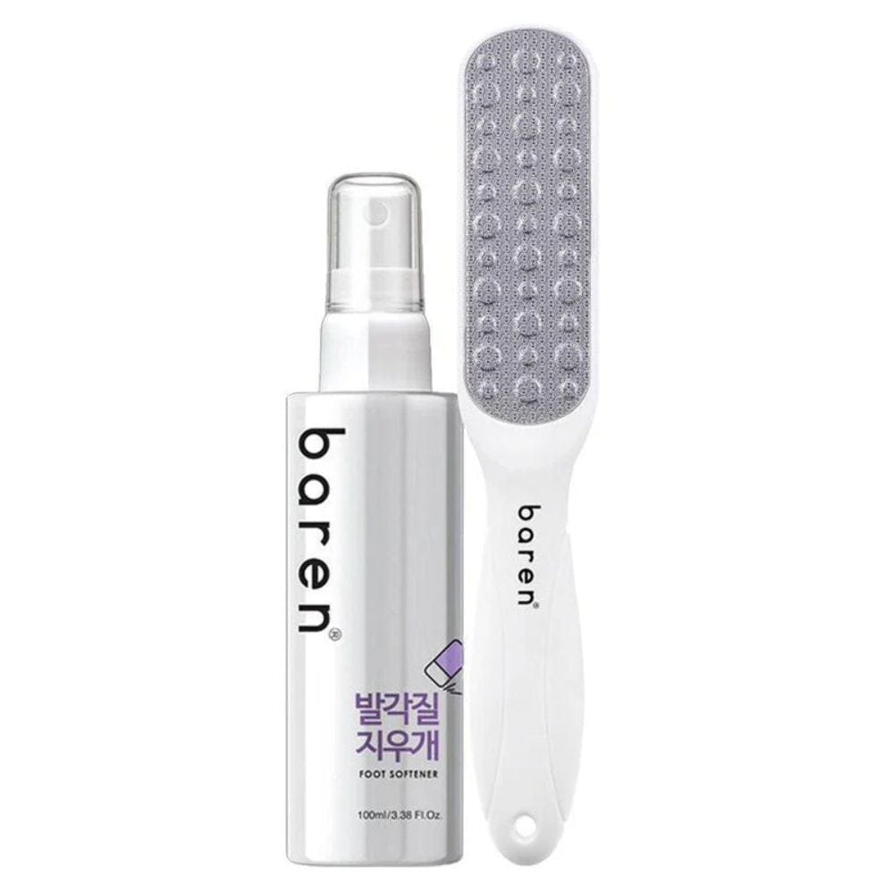 Baren Baren Foot Softener Zestaw do usuwania naskórka (mgiełka + pilnik do stóp)