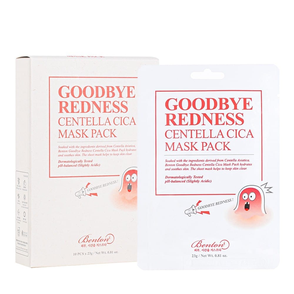 Benton Benton Łagodzące maseczki w płachcie Goodbye Redness Centella Mask - 10 sztuk