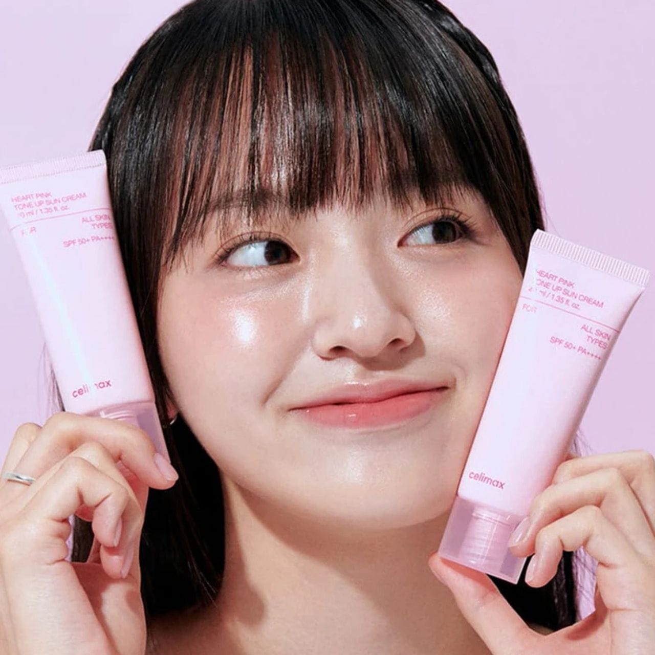 Celimax Celimax Heart Pink Tone Up Sun Cream SPF 50+ Nawilżający krem z filtrem - 40 ml