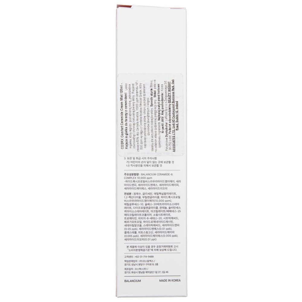 COSRX COSRX Comfort Ceramide Cream Mist Kojąca mgiełka do twarzy z ceramidami - 120 ml