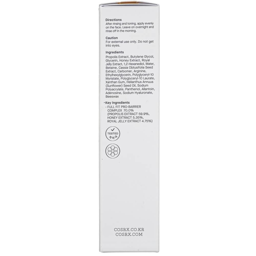 COSRX COSRX Full Fit Propolis Honey Overnight Mask Maska na noc z propolisem - 60 ml