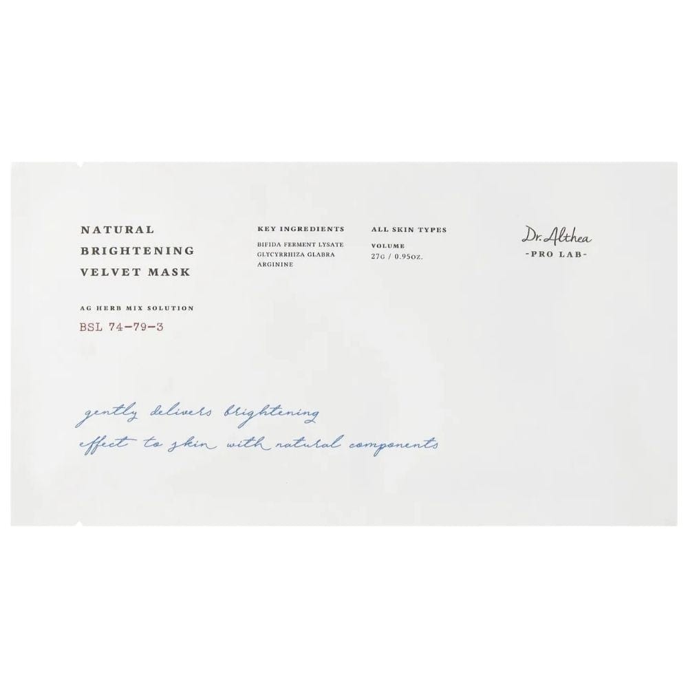 Dr. Althea Dr.Althea Natural Brightening Rozjaśniająca maska z lukrecją - 6 sztuk