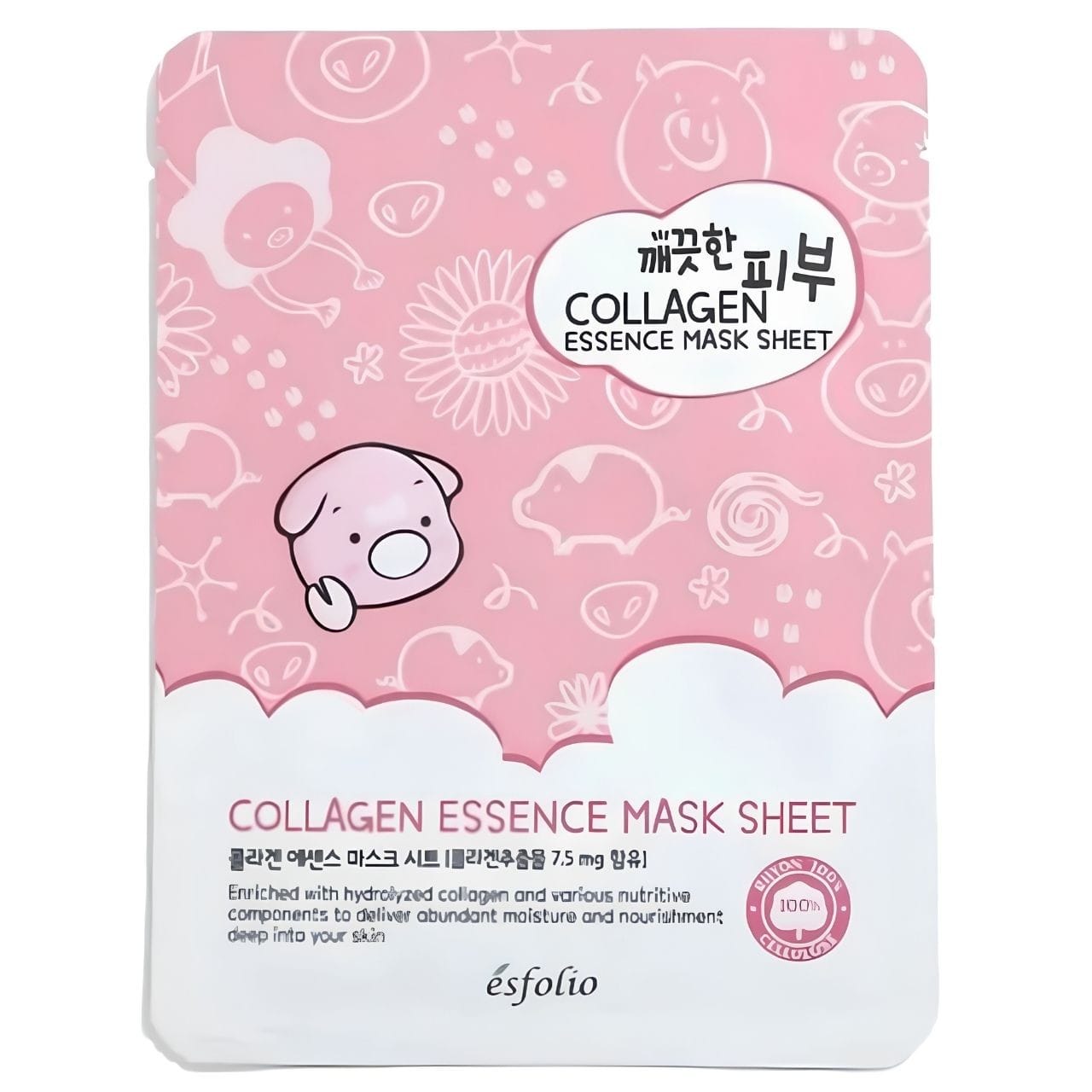 Esfolio Esfolio Pure Skin Collagen Essence Mask Sheet Nawilżająca maska w płachcie - 1 sztuka