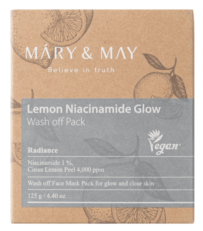 Mary&May Mary&May Maska glinkowa rozjaśniająca Lemon Niacinamide Glow - 125 g