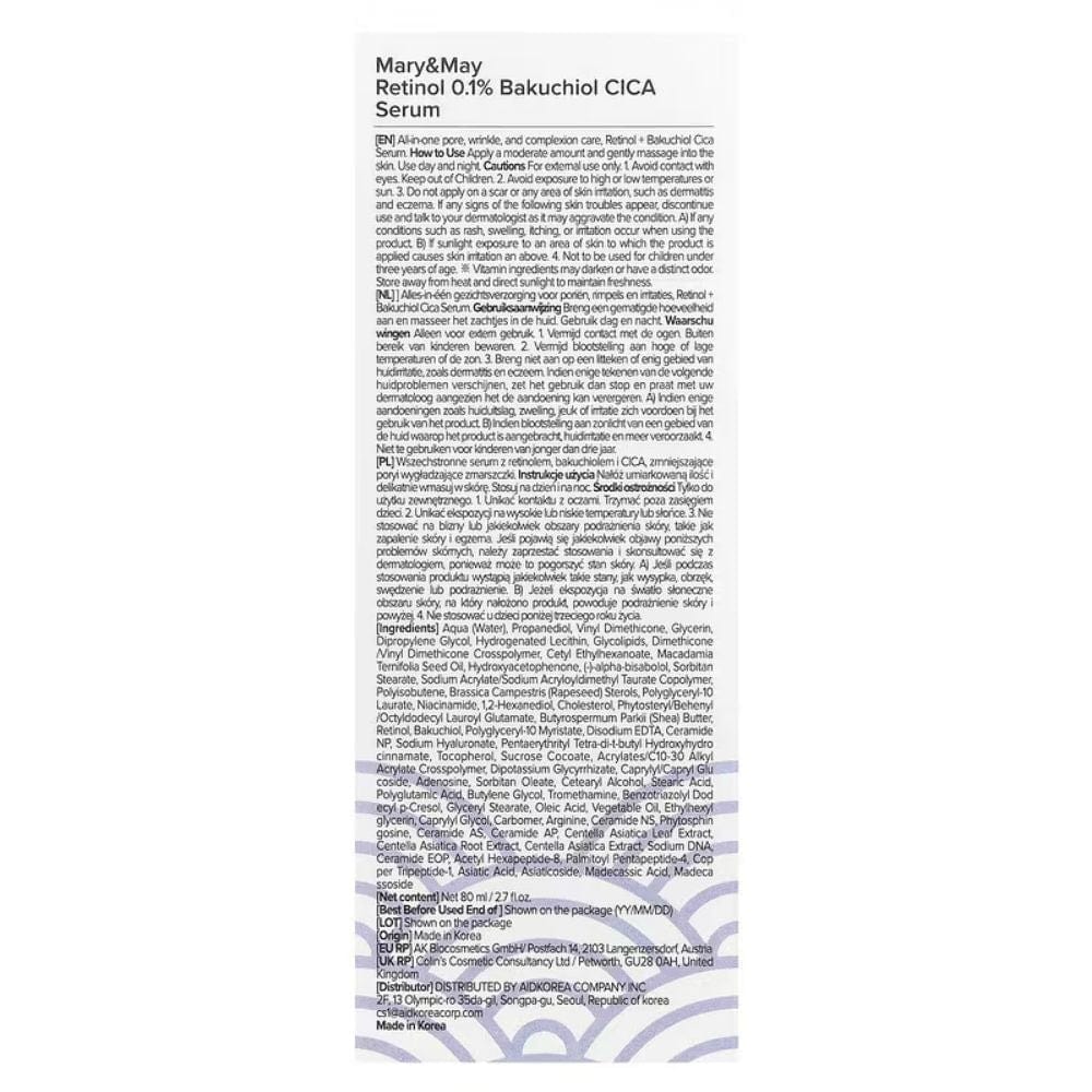 Mary&May Mary&May Seoul Edition Retinol 0.1% Serum przeciwstarzeniowe - 80 ml
