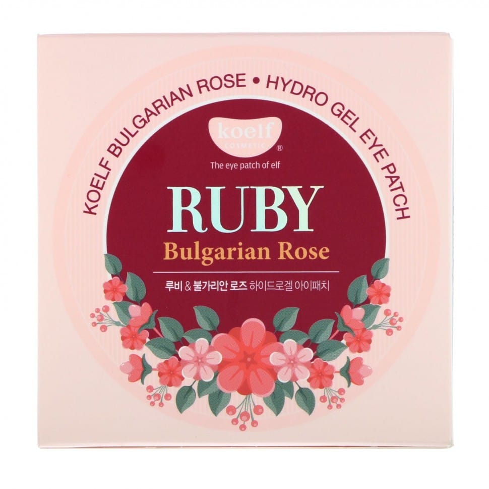 Petitfee Petitfee Hydrożelowe płatki pod oczy Ruby Bulgarian Rose - 60 sztuk
