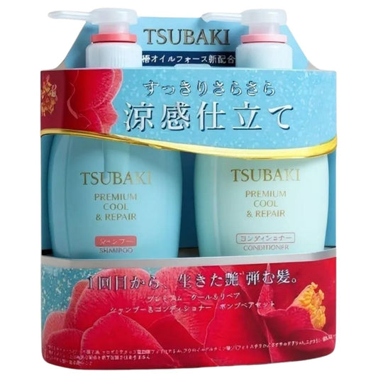 Shiseido Shiseido Tsubaki Premium Cool Repair Zestaw (szampon i odżywka) - 450 ml