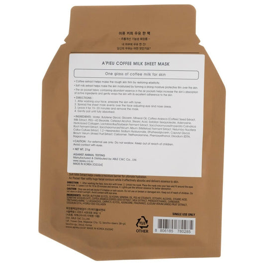 A'Pieu A'Pieu Maseczka w płachcie Coffee Milk One-Pack Face Mask