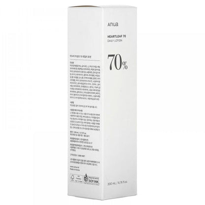 Anua ANUA Heartleaf 70% Kojąca emulsja  z ekstraktem z sercownika - 200 ml
