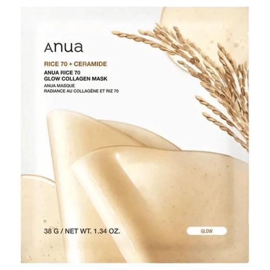 Anua Anua Rice 70 Rozświetlająca maska z ryżem i kolagenem - 1 sztuka