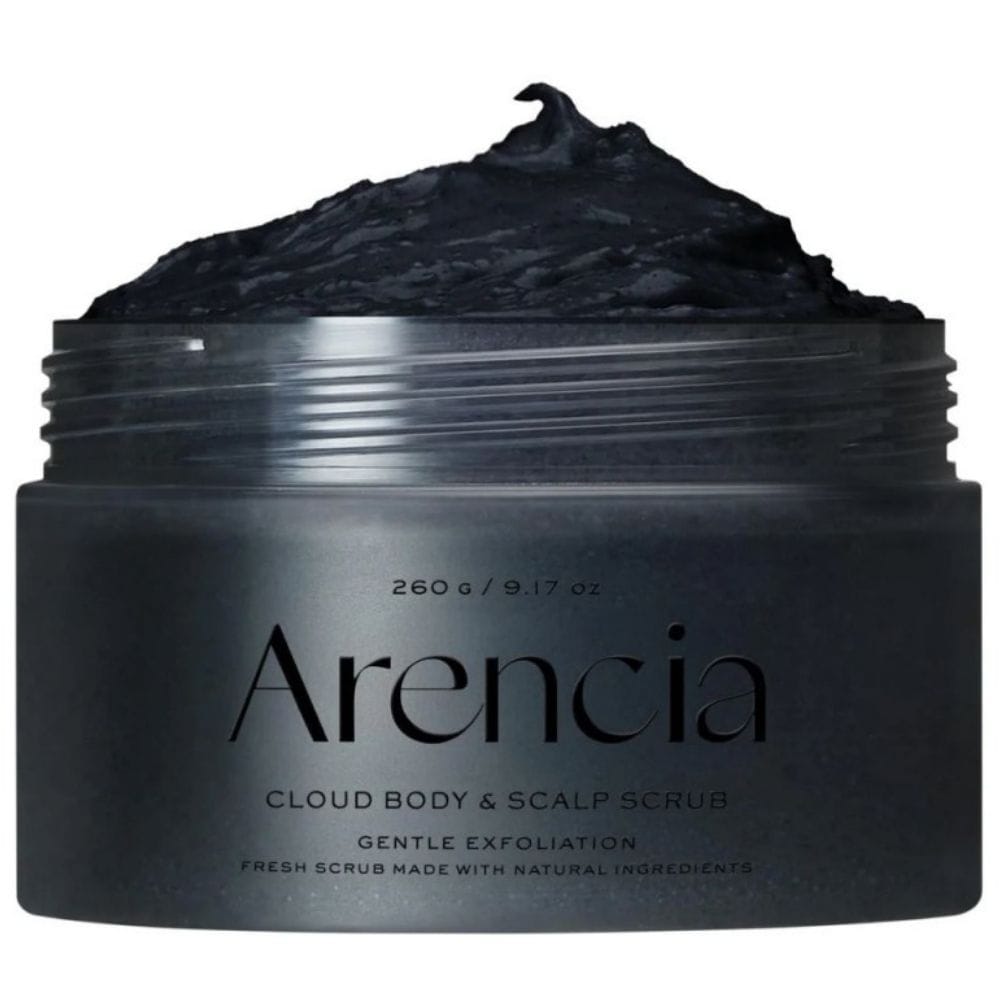 Arencia Arencia Fresh Cloud Peeling do ciała i skóry głowy, czarna herbata i Yuzu - 260 g