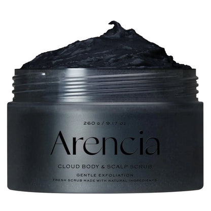 Arencia Arencia Fresh Cloud Peeling do ciała i skóry głowy, czarna herbata i Yuzu - 260 g