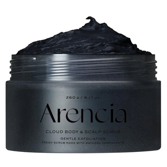 Arencia Arencia Fresh Cloud Peeling do ciała i skóry głowy, czarna herbata i Yuzu - 260 g