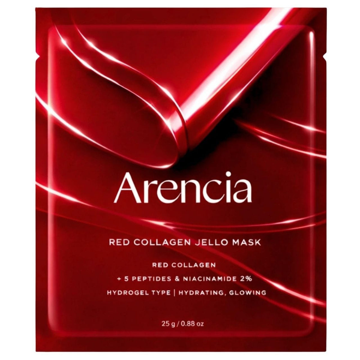 Arencia Arencia Red Collagen Jello Mask Hydrożelowa maska z kolagenem i peptydami - 4 sztuki