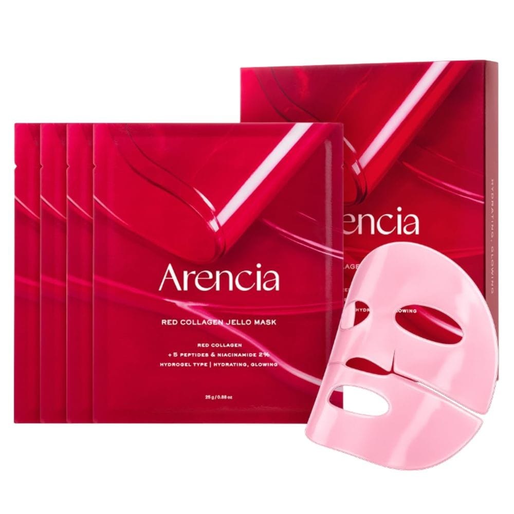 Arencia Arencia Red Collagen Napinające maski w płachce - 4 sztuki
