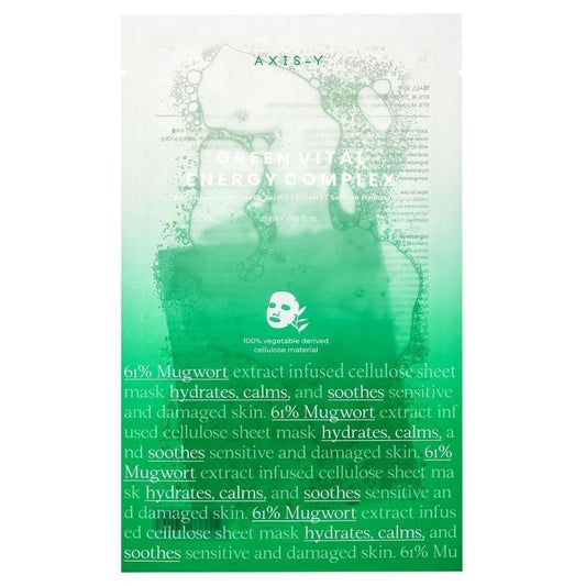 Axis-Y Axis-Y 61% Green Vital Energy Complex Regenerująca maska w płachcie - 1 sztuka
