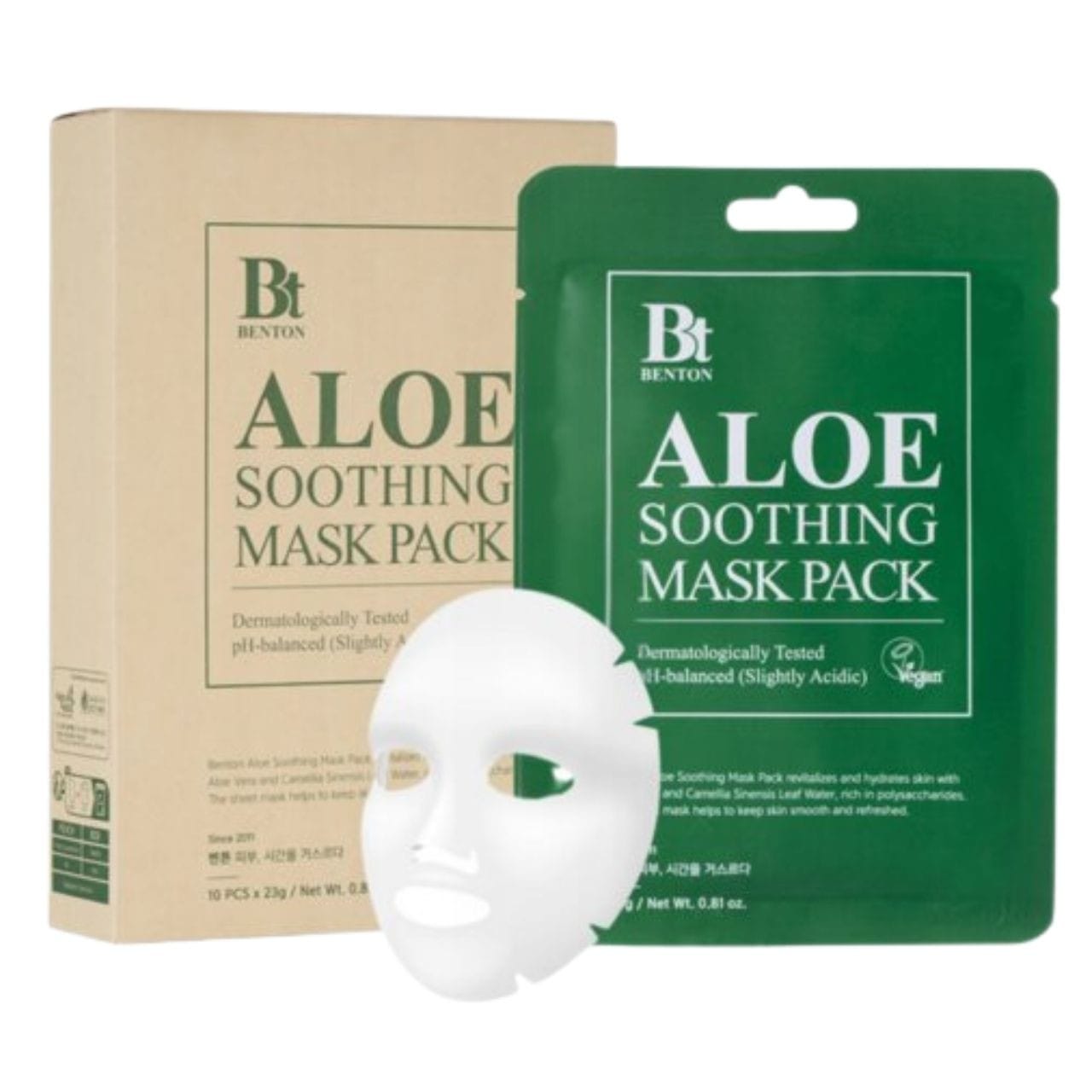 Benton Benton Aloe Soothing Mask Pack Kojąca maska w płachcie - 10 sztuk