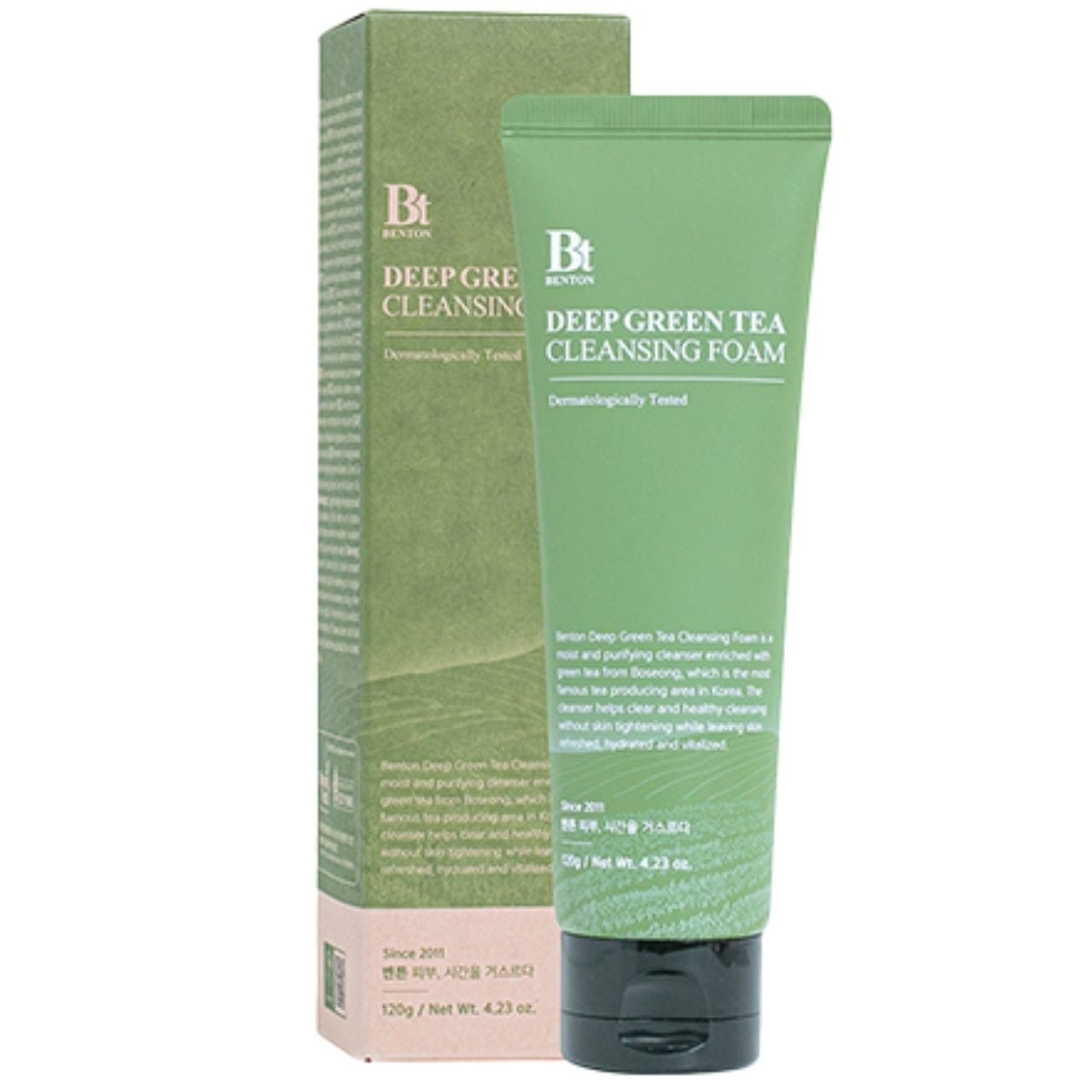 Benton Benton Deep Green Tea Cleansing Foam Kojąca pianka do mycia twarzy - 120 g