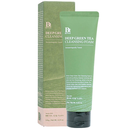Benton Benton Deep Green Tea Cleansing Foam Kojąca pianka do mycia twarzy - 120 g