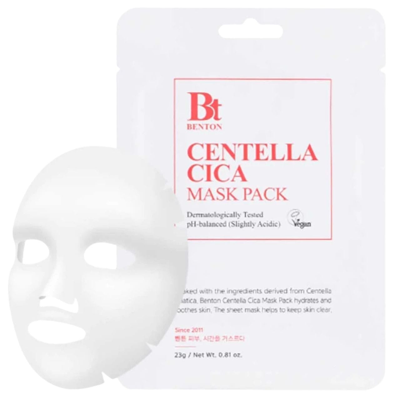 Benton Benton Goodbye Redness Centella Łagodząca maska w płachcie - 10 sztuk — Składniki i ocena