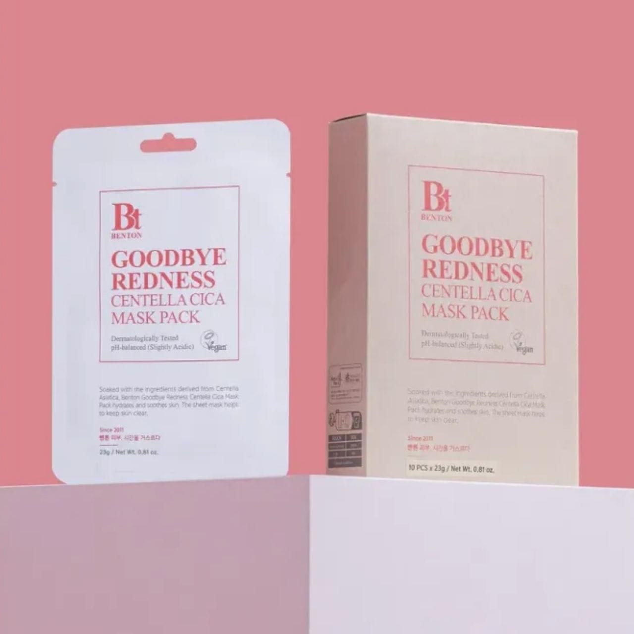 Benton Benton Goodbye Redness Centella Łagodząca maska w płachcie - 10 sztuk