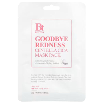 Benton Benton Goodbye Redness Centella Łagodząca maska w płachcie - 10 sztuk