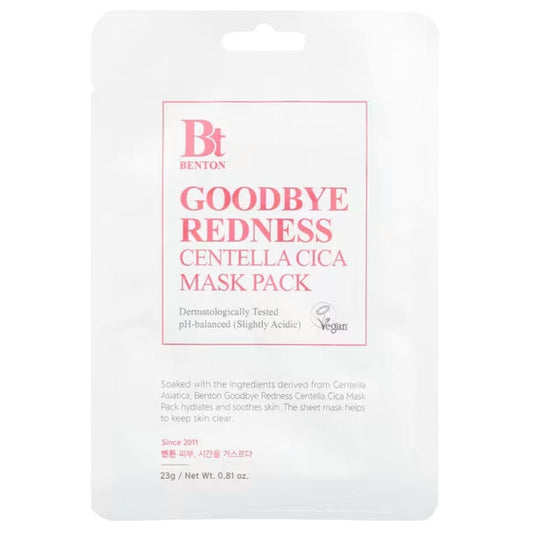 Benton Benton Goodbye Redness Centella Łagodząca maska w płachcie - 10 sztuk