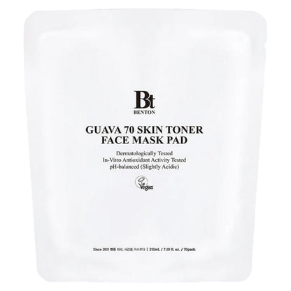 Benton Benton Guava 70 Skin Toner Face Mask Pad Nawilżające płatki tonizujące - 70 sztuk