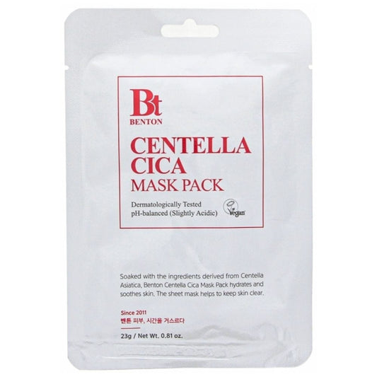 Benton Benton Łagodząca maseczka w płachcie Centella Cica - 1 sztuka