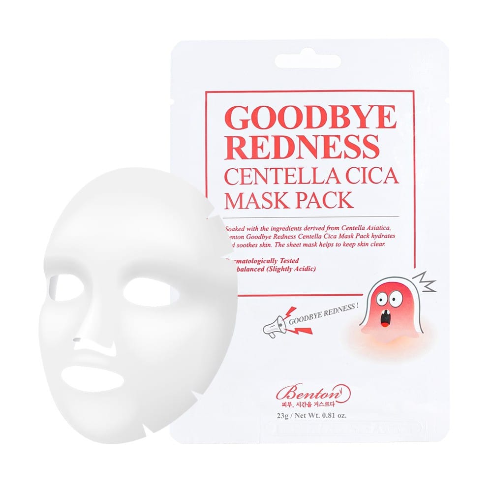 Benton Benton Łagodzące maseczki w płachcie Goodbye Redness Centella Mask - 10 sztuk