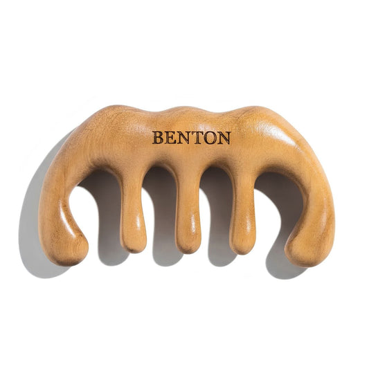 Benton Benton Scalp Brush Massager Drewniana szczotka do masażu skóry głowy - 1 sztuka