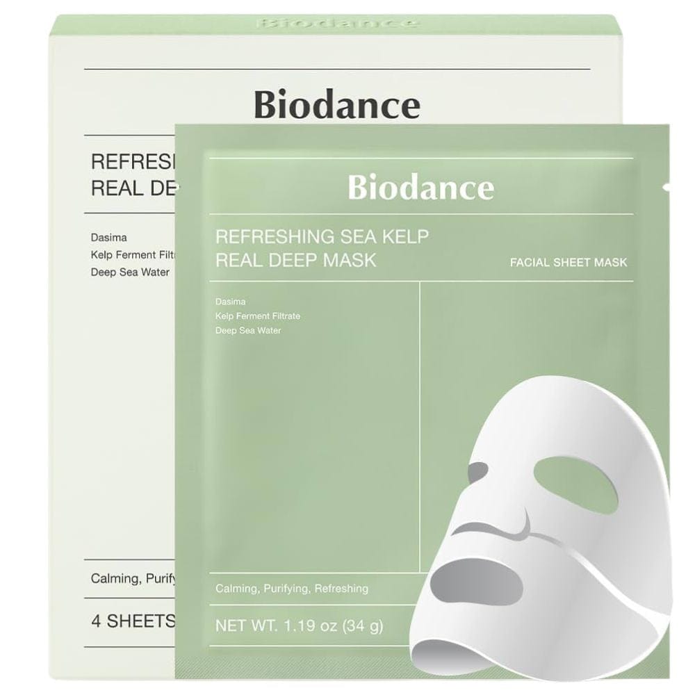 Biodance Biodance Refreshing Sea Kelp Maska nawilżajaca z algami - 4 sztuki — Składniki i ocena