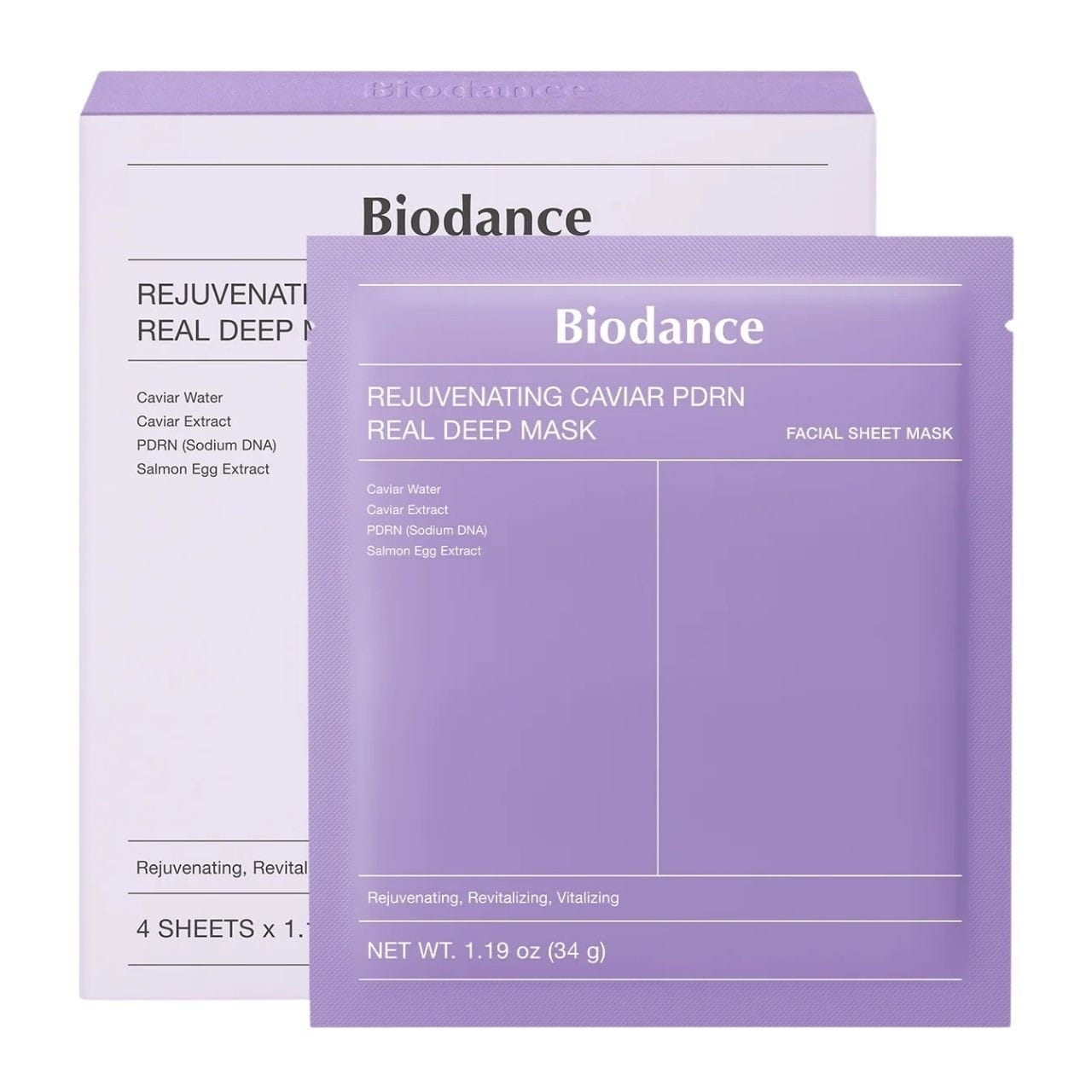 Biodance Biodance Rejuvenating Caviar PDRN Maseczka z ekstraktem z kawioru - 4 sztuki