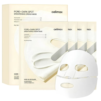 Celimax Celimax Pore+Dark Spot Brightening Cream Mask Rozjaśniająca maska w płachcie - 4 sztuki