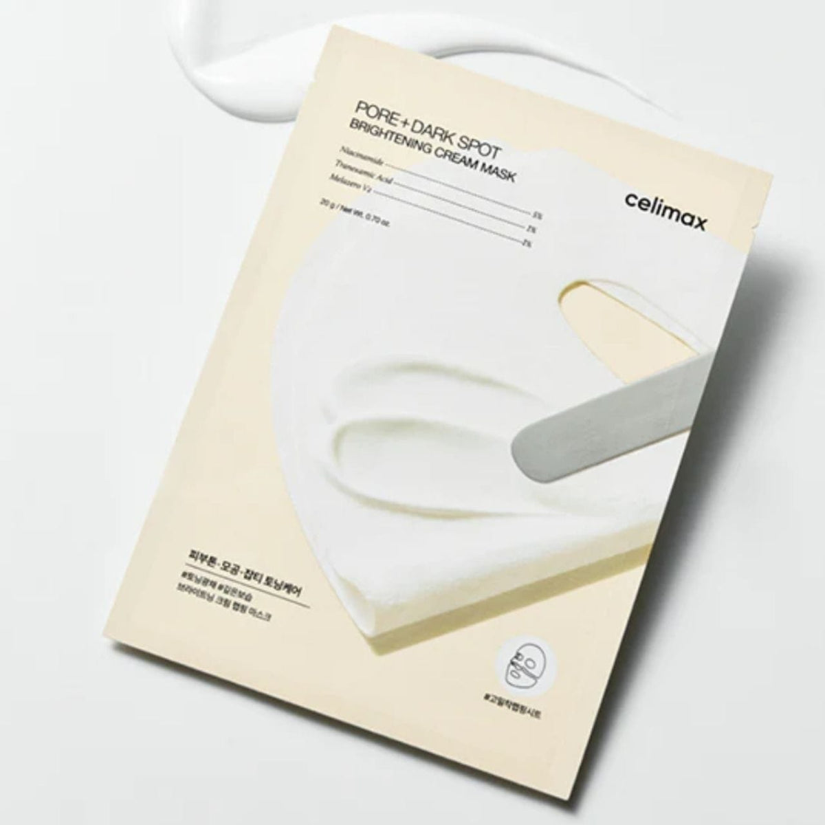 Celimax Celimax Pore+Dark Spot Brightening Cream Mask Rozjaśniająca maska w płachcie - 4 sztuki