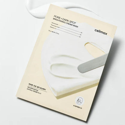 Celimax Celimax Pore+Dark Spot Brightening Cream Mask Rozjaśniająca maska w płachcie - 4 sztuki