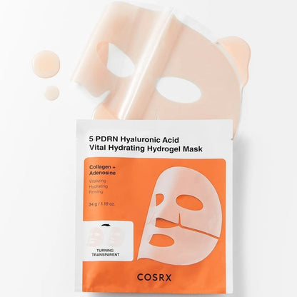 COSRX COSRX 5 PDRN Hya Acid Vital Hydrożelowa maska w płachcie - 34 g x 3 sztuki
