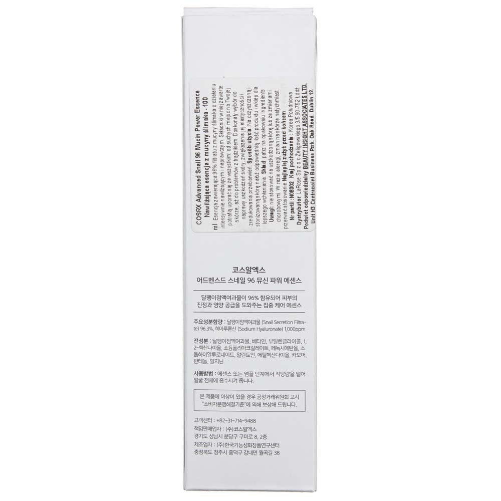 COSRX COSRX Advanced Snail 96 Mucin Power Essence Esencja z ekstraktem ze śluzu ślimaka - 100 ml