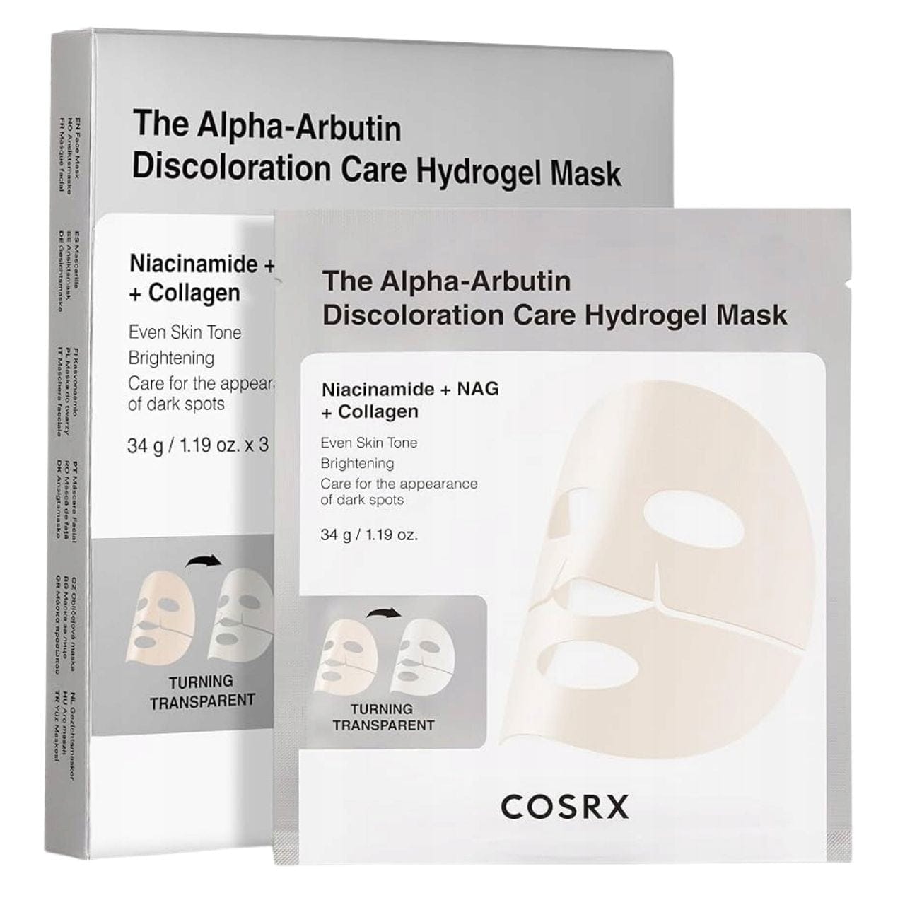 COSRX COSRX Arbutin Discoloration Hydrożelowa maska w płachcie - 3 sztuki