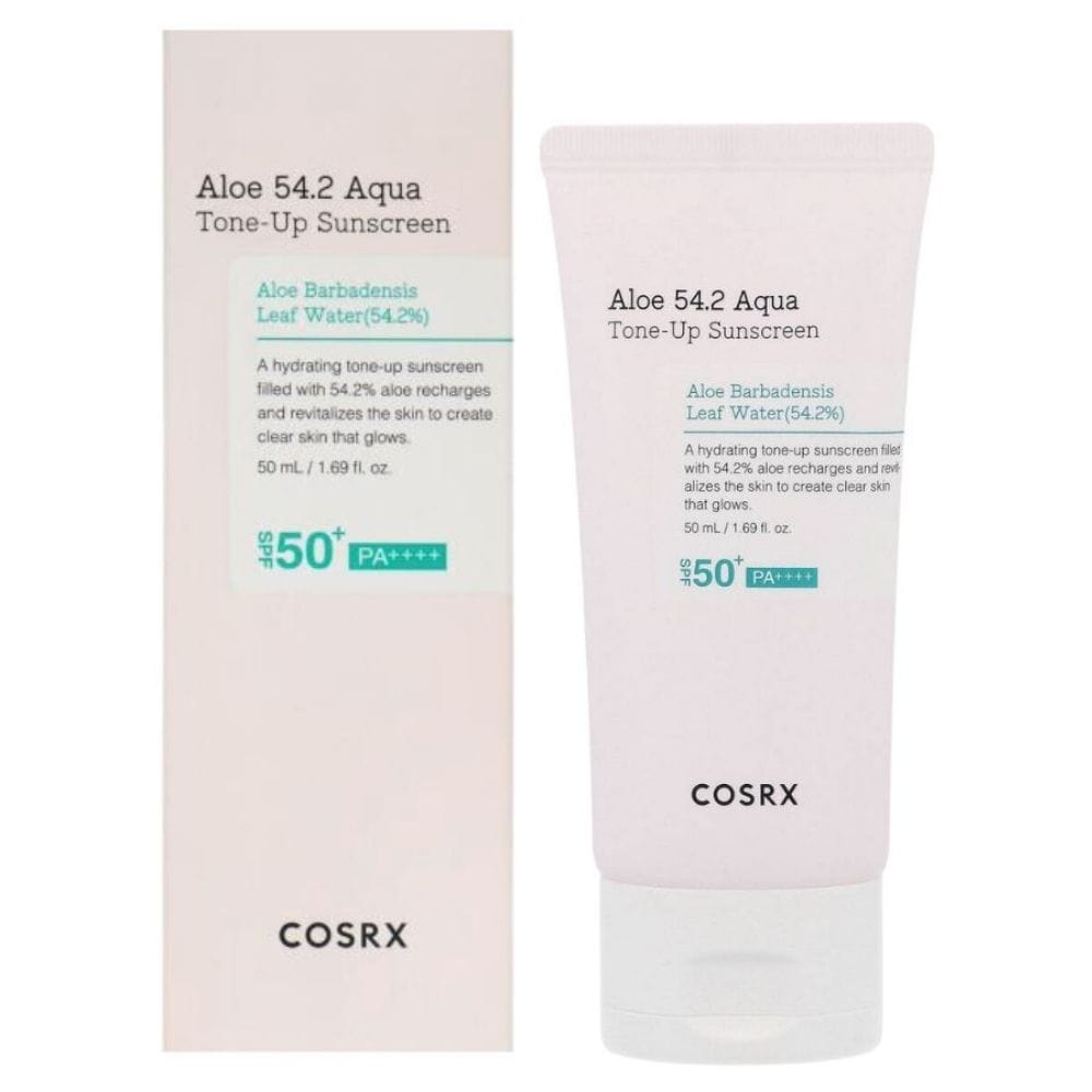 COSRX COSRX Nawilżający krem przeciwsłoneczny z aloesem SPF50+ Aloe 54.2 Aqua Tone-Up - 50 ml — Składniki i ocena