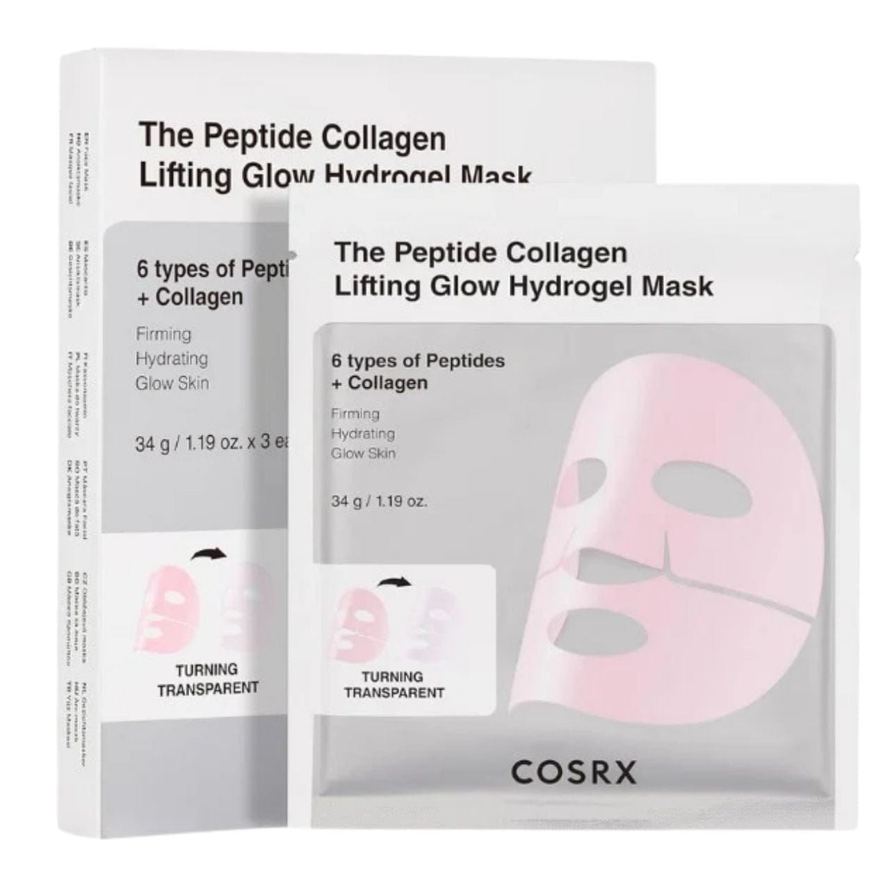 COSRX COSRX Peptide Collagen Glow Hydrożelowa maska w płachcie - 3 sztuki