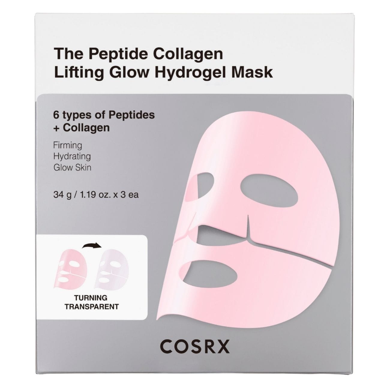 COSRX COSRX Peptide Collagen Glow Hydrożelowa maska w płachcie - 3 sztuki