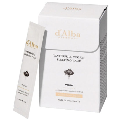 d'Alba d'Alba Waterfull Wegańska maska nocna z białą truflą - 12x4 ml