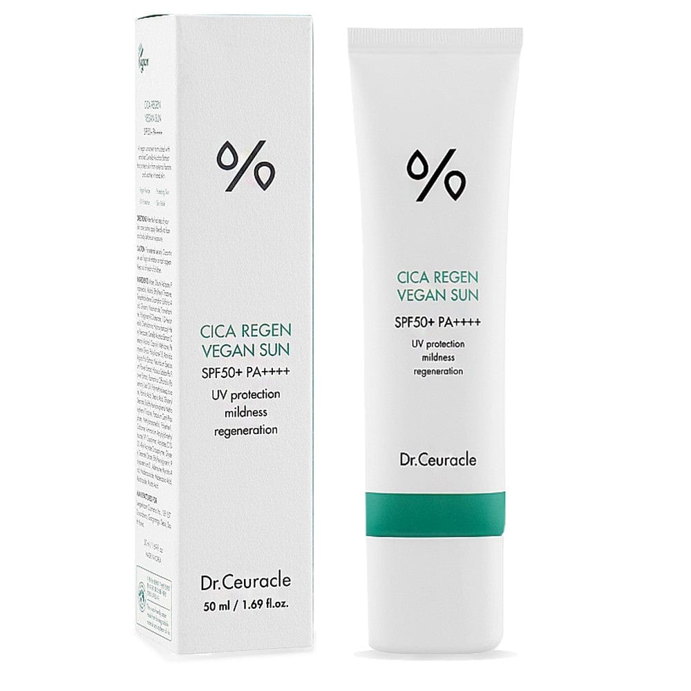 Dr. Ceuracle Dr. Ceuracle Krem łagodzący z filtrem SPF50+ Cica Regen Vegan Sun - 50 ml — Składniki i ocena