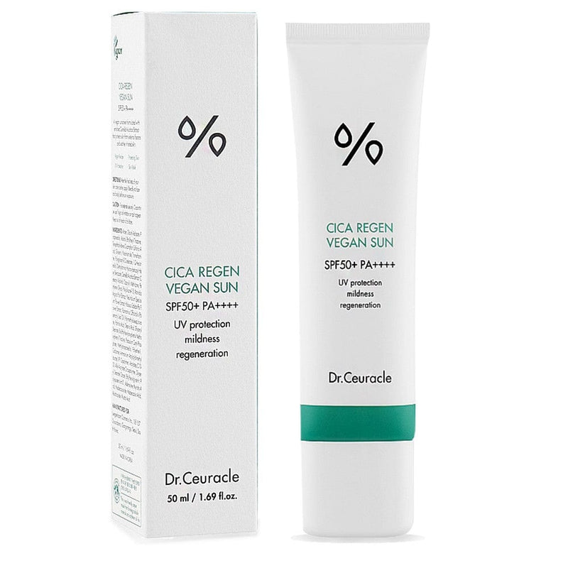 Dr. Ceuracle Krem łagodzący z filtrem SPF50+ Cica Regen Vegan Sun - 50 ml