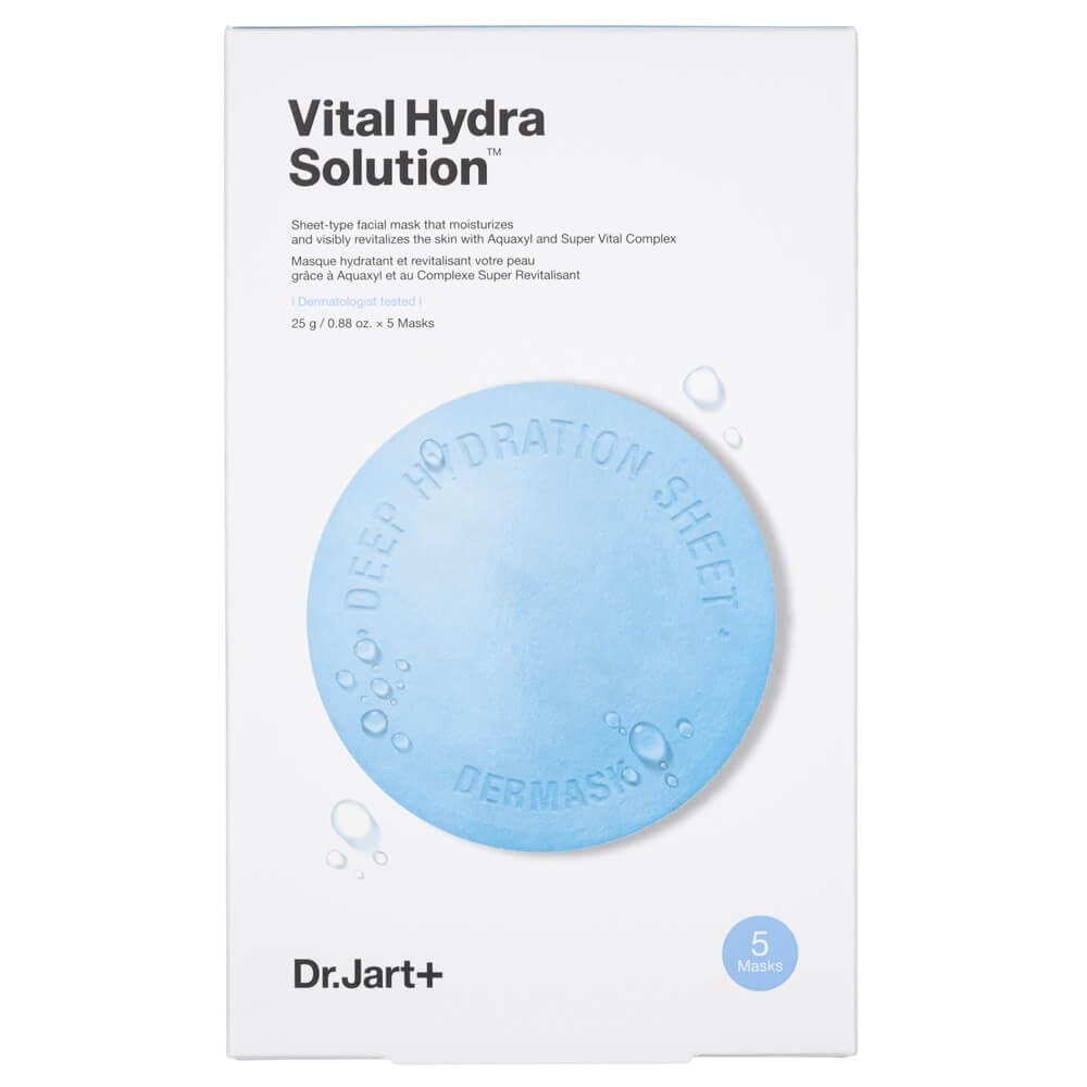 Dr. Jart+ Dr. Jart+ Dermask Water Jet Vital Hydra Solution Maseczki nawilżające - 5 sztuk — Składniki i ocena
