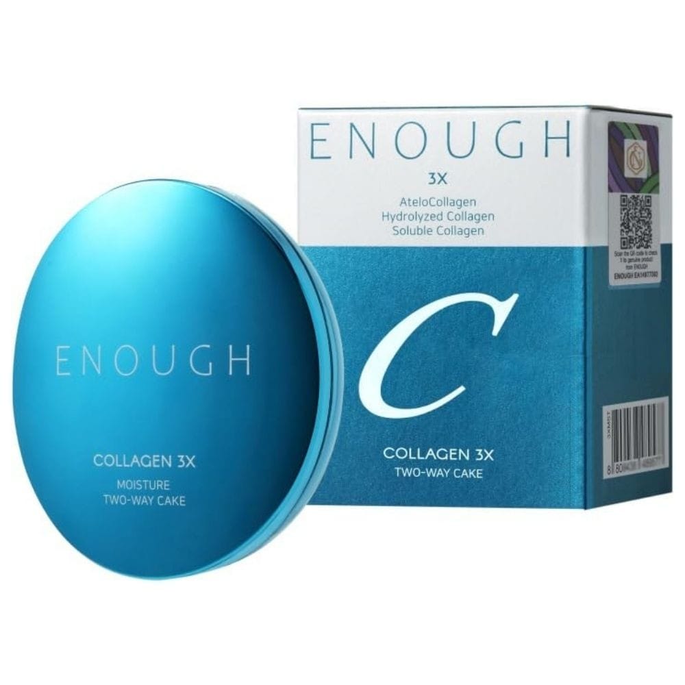 Enough Enough Collagen 3X Moisture Two Way Cake Podkład w kompakcie SPF28 odcień 21N Transparent Beige — Inhaltsstoffe i ocena