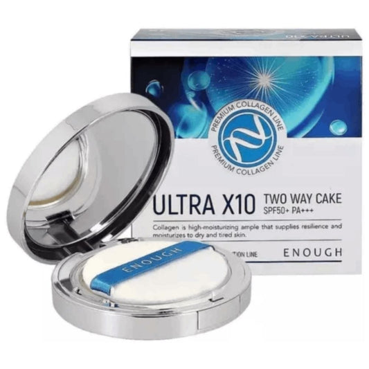 Enough Enough Puder matujący z SPF50+ Ultra X10 Two Way Cake odcień 21