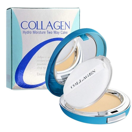 Enough Enough Puder z kolagenem Two Way Cake SPF25 odcień 13 + wkład uzupełniający (13g+13g)